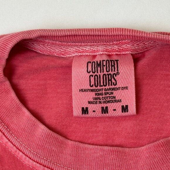 Comfort Colors Shirt Womens Medium Red Drop The Rope Graphic Tee Cotton Slogan - Picture 3 of 9